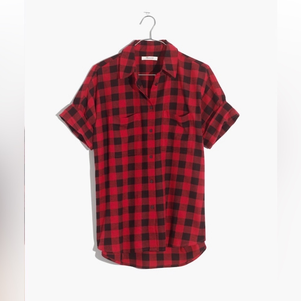 Madewell Flannel Courier Shirt in Buffalo Check